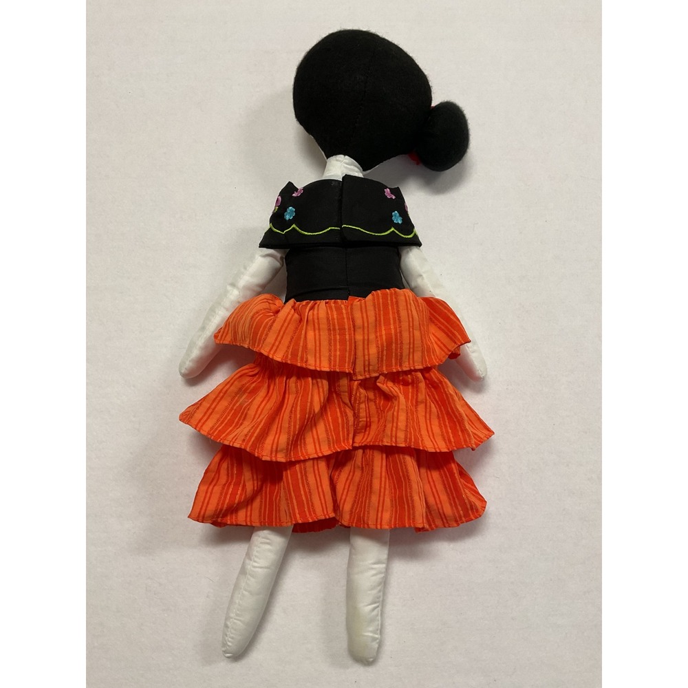 Debi Lilly Day of the Dead Doll Fiesta Sugar Skull Sitting Plush 21 Inch Decor - Picture 3 of 4